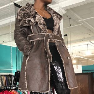 Latte Black winter coat